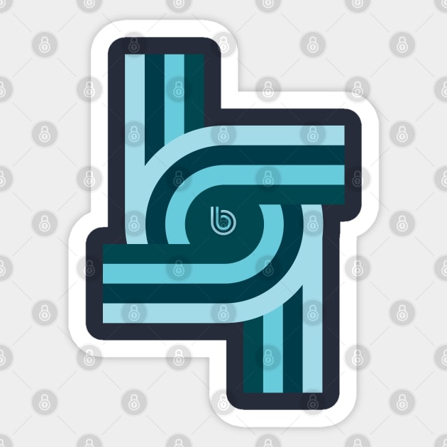 Twisted Bauhaus Sticker by modernistdesign